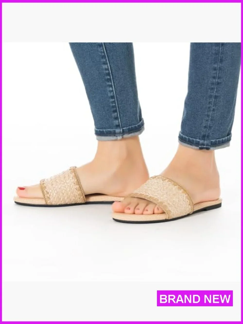 Braided Flat Sandals Summer Dressy Casual Wedding Party Footwear Slide